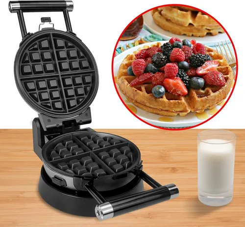 Miniatura 2 de Health and Home Gofrera 3 en 1 para Gofres, Tortilla y Gofres de Huevo, 3 Placas de Cocción Antiadherentes Extraíbles, Gofrera Belga Giratoria 360°