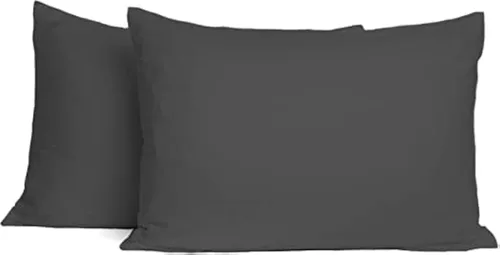 Miniatura 6 de SAHARBEDDINGS Funda de almohada de viaje de 12 x 20 pulgadas, 500 hilos, paquete de 2 fundas de almohada para bebé con envoltura, 100% algodón Negro