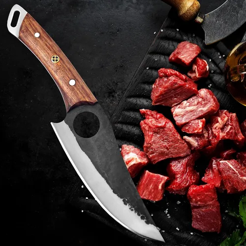 Miniatura 6 de KIMPE Cuchillo de chef profesional de 11 pulgadas - Cuchillo de cocina japonés de acero inoxidable, cubiertos multipropósito ultra afilados
