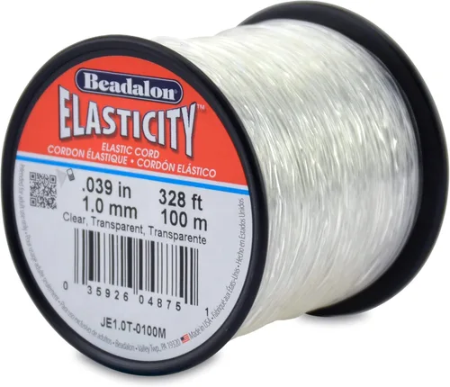 Miniatura 36 de Beadalon Elasticity - Cordón elástico (0,8 mm, 5 m), transparente