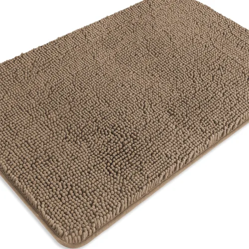 Miniatura 495 de Alfombra de baño pequeña de 12 x 18 pulgadas, lavable y absorbente, antideslizante, alfombra de baño de felpilla gruesa y suave para baño, ducha
