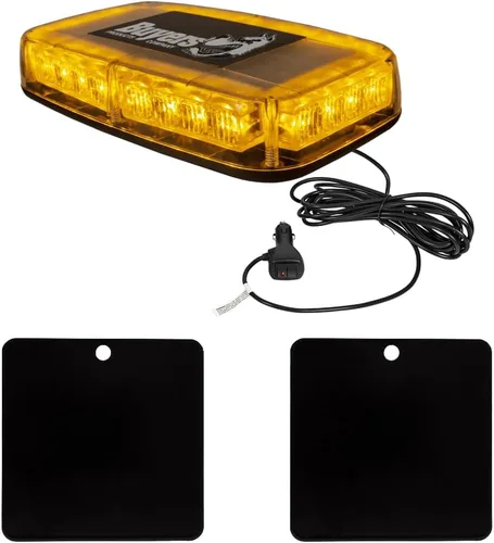 Miniatura 9 de Buyers Products 8891040, Mini barra de luz LED rectangular de 11 pulgadas multimontaje, magnética o montada permanentemente, luz de seguridad