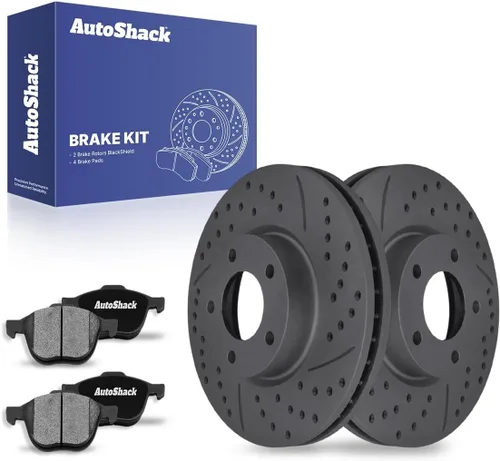 Miniatura 13 de AutoShack - Kit de repuesto de rotores de freno delantero con pastillas de freno de cerámica para Mazda 3 2004-2013 2006-2010 2012-2017 Mazda 5 2010