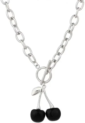 Miniatura 2 de MUGEER BTY Collar de gargantilla con cadena de corazón, collar de gargantilla punk ajustable a la moda para niñas y mujeres