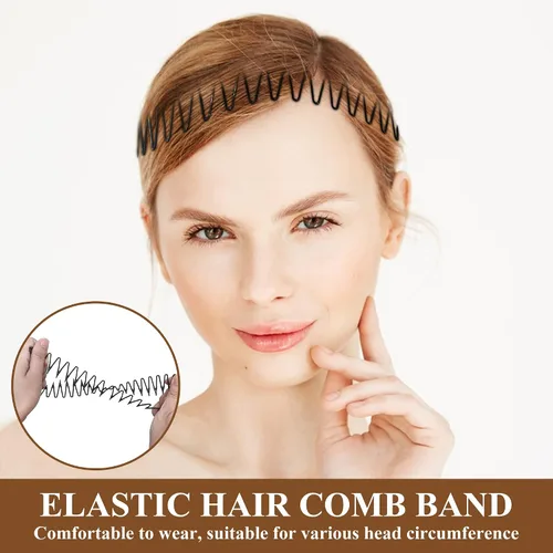 Miniatura 4 de Soft 'N Style Diademas flexibles elásticas para mujeres (3 unidades, color negro)