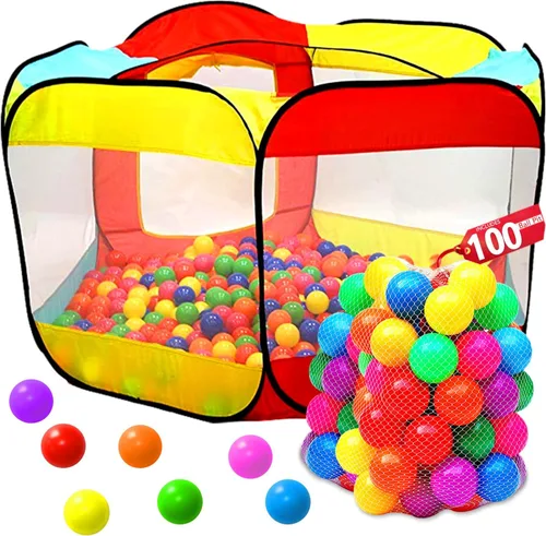 Miniatura 11 de Piscina de Pelotas para Niños Tienda Emergente Grande para Niños Pequeños - Juguetes de Regalo para Interior y Exterior para Bebés Niñas y Niños