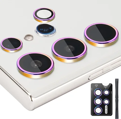 Miniatura 13 de Protector de lente de cámara para Samsung Galaxy S24 Ultra, cubierta individual de lente de vidrio templado con bandeja de instalación para Samsung