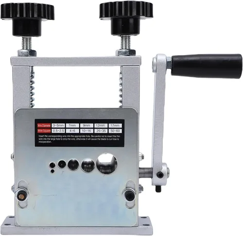 Miniatura 9 de Hilitand Pelacables de taladro eléctrico, máquina de pelar de cables manual de 6 agujeros con altura ajustable y eyección automática