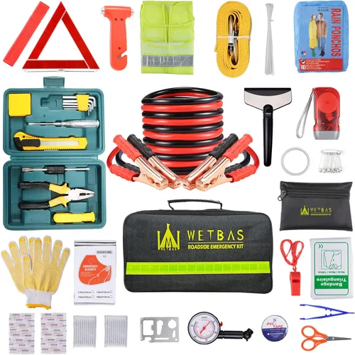 Kit de Emergencia en Carretera para Automóvil, Kits Esenciales de Asistencia de Emergencia en Carretera para Seguridad de Vehículos Automotrices,