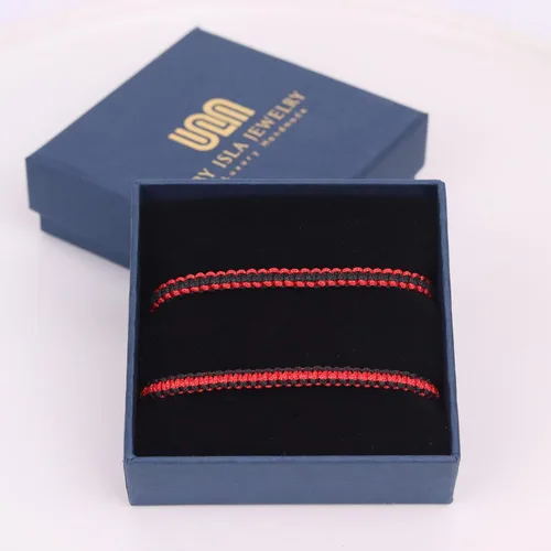 Miniatura 5 de 2 piezas de pulseras a juego de color rojo y negro para mejores amigos y parejas, regalo para cumpleaños, novio, novia, mejores amigos, amistades