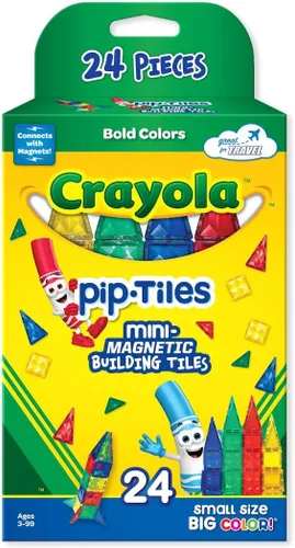 Miniatura 2 de CreateOn Crayola Mini azulejos magnéticos PIP, colores llamativos - juego de construcción para niños, juguetes de construcción magnéticos