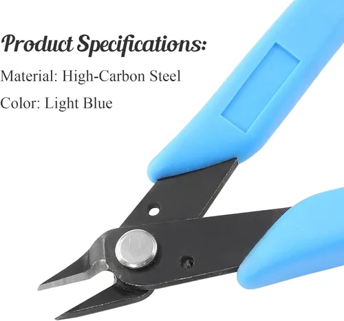 Miniatura 3 de Bivethoi 3 piezas de micro cortadores de alambre, cortadores diagonales pequeños para impresora 3D, alicates de filamento, minippers pequeños, Azul