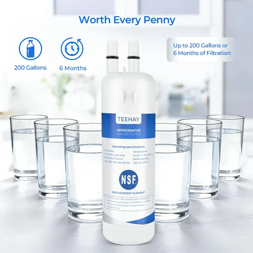 Miniatura 7 de TEEHAY 9081 Filtro de agua de repuesto, compatible con P5WB2L, P4RFWB, P4RFKB2, Kenmore 9930, 46-9930, 9081, 46-9081, 9930P, 469930, 04609930000