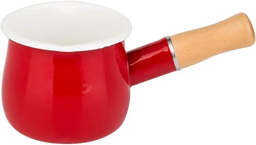 Miniatura 5 de Olla de leche esmaltada, calentador de mantequilla antiadherente, mini cacerola, 4 pulgadas, 17 onzas, utensilios de cocina pequeños con mango