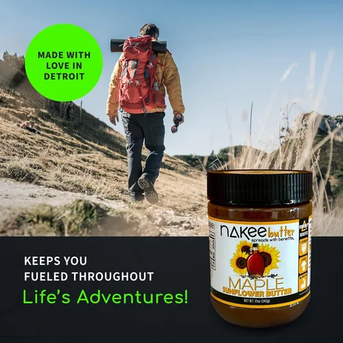 Miniatura 3 de Nakee Butter: Mantequilla vegana de girasol de arce, alta proteína diaria para untar nueces con 0.44 onzas de proteína, mezcla de refuerzo