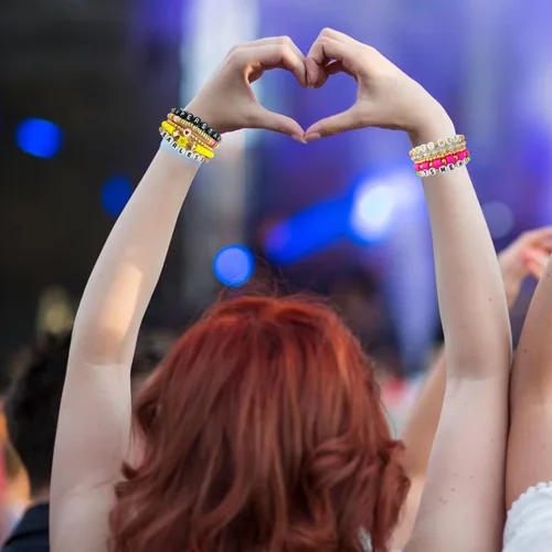 Miniatura 6 de LELEAN Juego de 10 pulseras de la amistad de Taylor, Eras 1989 Red Tour Lover Swifti, pulseras Preppy Party Outfits Accesorios Taylor Concierto Set