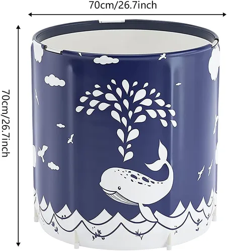 Miniatura 5 de Bañera plegable portátil, bañera portátil para adultos, bañera plegable para ducha, engrosamiento con espuma térmica para mantener la temperatura