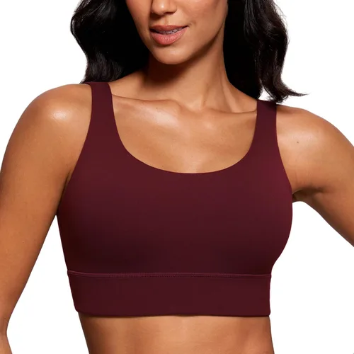 Miniatura 88 de CRZ YOGA Butterluxe - Brasier deportivo con espalda en U para mujer, cuello redondo, acolchado, de bajo impacto, para yoga, entrenamiento