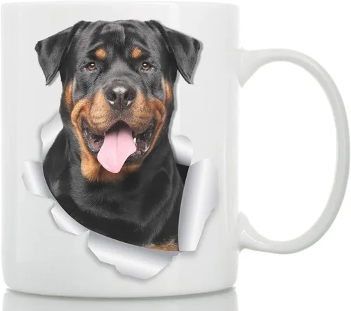 Miniatura 8 de Divertida taza de café Rottweiler – Taza de café de cerámica para perros – Regalo perfecto para los amantes de los perros – Bonita decoración