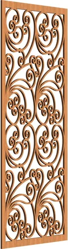 Miniatura 132 de 9 3/8"W x 24 3/8"H x 1/4"T Marilla Decorativos Paneles de Pared de Madera Calado, Abedul