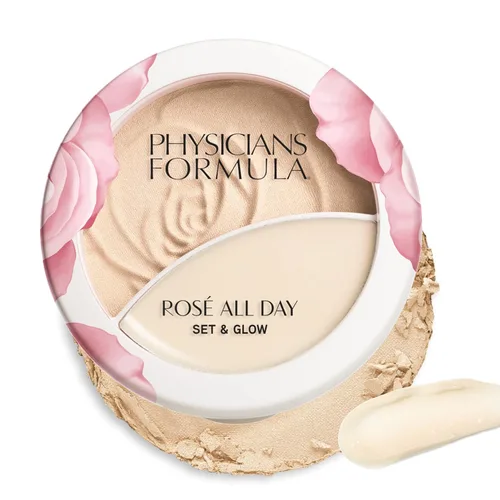 Physicians Formula Rosé All Day Set & Glow Polvo Iluminador Destacado Luminoso, Aprobado por Dermatólogos