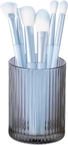 Miniatura 8 de DASITON Organizador de brochas de maquillaje, soporte de almacenamiento de brochas de maquillaje cosméticas de cristal, soporte para brochas