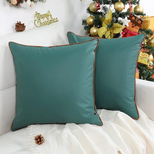Miniatura 30 de Paquete de 2 fundas de almohada para exteriores de 12 x 20 pulgadas, resistente al agua, de piel de silicona, resistente a los rayos UV, resistente