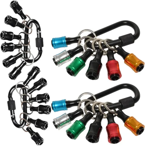 24 piezas de 1/4 de pulgada de vástago hexagonal, portátil, seis colores, codificados ligeros, de cambio rápido, herramienta organizadora para