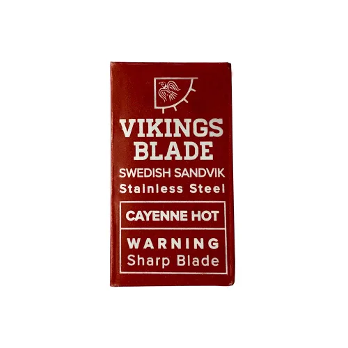 Miniatura 7 de VIKINGS BLADE Cuchillas de afeitar de seguridad de doble filo, 50 cuchillas, acero sueco + revestimiento de platino, cuchillas de afeitar