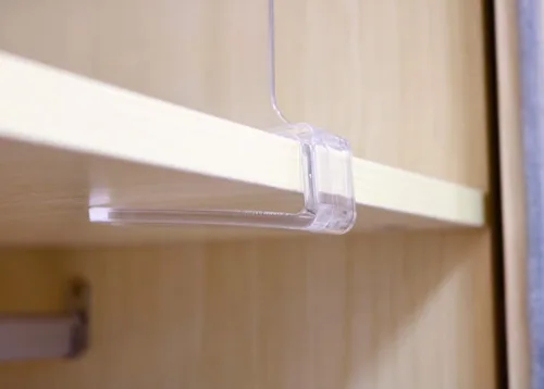 Miniatura 7 de CY craft Divisor de estantes de acrílico, separadores de estantes de madera, separadores de estantes de armario transparentes, organizador de ropa