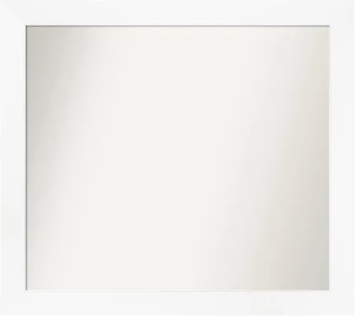 Miniatura 439 de Amanti Art Espejo de baño blanco para sobre el fregadero, 24 x 24 pulgadas, hecho a medida, espejo de tocador cuadrado blanco estrecho, marco