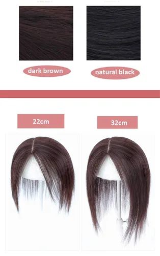 Miniatura 6 de LXUE Parte superior de cabello humano con base de seda natural para mujeres con cabello gris y delgado, parte superior de base de 5 x 5.5 pulgadas