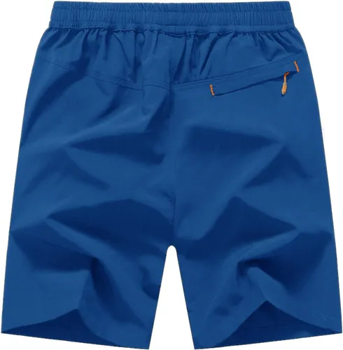 Miniatura 2 de TBMPOY Pantalones cortos de senderismo para hombre, 7 pulgadas, secado rápido, para gimnasio, deportes al aire libre, bolsillos cortos con cremallera