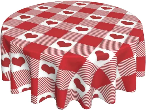 Miniatura 19 de AGAYNA 4th of July Tablecloth Round 60 Inch Blue Red White Patriotic Stars Table Cloth,Stain Resistance Independence Day Holiday Table Covers for