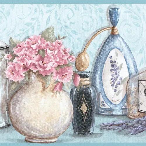 Miniatura 7 de CONCORD WALLCOVERINGS ™ Papel Pintado Frontera Floral Patrón Flores Hojas Para Dormitorio Sala De Estar, Beige, 15 pies Por 7 in KH5897B Beige