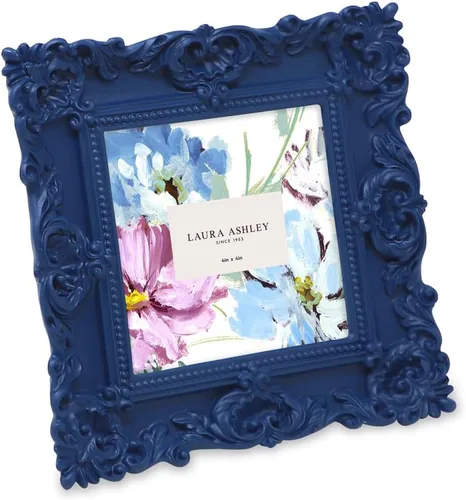 Miniatura 15 de Laura Ashley - Marco de fotos de 5 x 7 pulgadas, de resina texturizada y elaborada a mano, con caballete y gancho para mesa y pared, con diseño Negro