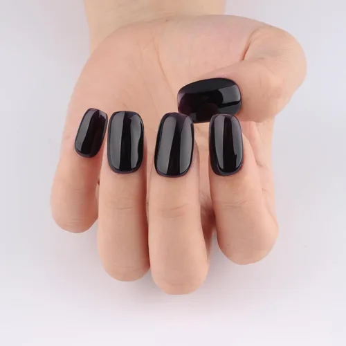 Miniatura 5 de Esmalte de uñas en gel color púrpura oscuro de medianoche - 15ml de esmalte de uñas en gel Jelly color morado negro, color traslúcido