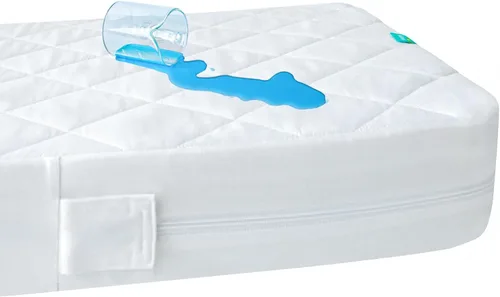 Protector de colchón para cuna con cremallera, funda impermeable para colchón de cuna, transpirable y absorbente, funda de 6 lados totalmente