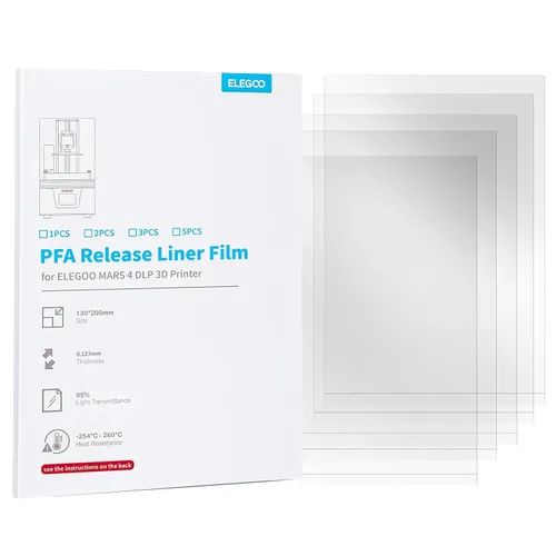 Miniatura 7 de ELEGOO 3 piezas de película de revestimiento protector PFA, con función de liberación más fuerte y transmisión de luz del 95%, compatible con Mars 4