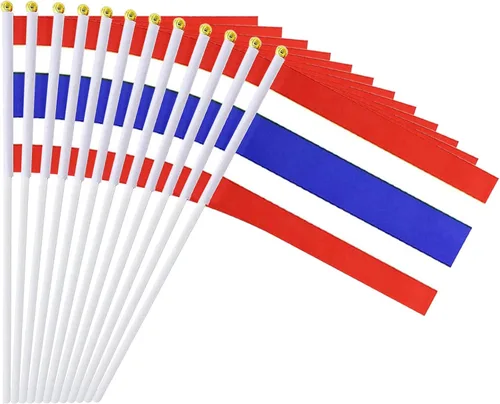 Miniatura 44 de Bandera de México, bandera mexicana, pequeñas mini banderas de mano de México en palo, ideal para fiestas, desfiles, eventos deportivos