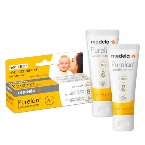 Miniatura 11 de Medela Purelan - Crema para pezones de lanolina, alivio rápido para los pezones doloridos y la piel seca durante la lactancia, segura para amamantar