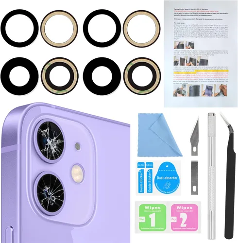 Miniatura 14 de 2PCS ASDAWN Reemplazo de Cristal de Lente de Cámara Trasera para iPhone 11 Pro y 11 Pro Max Reemplazo de Lente de Cámara con Adhesivo Preinstalado +