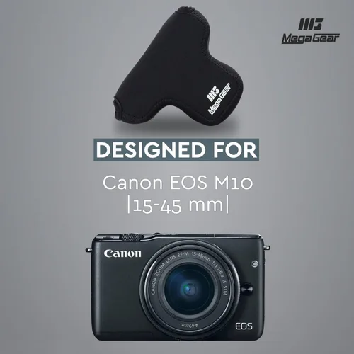 Miniatura 8 de MegaGear Funda para cámara Canon EOS M10 sin espejo con lente de 0.591-1.772 in (negro)