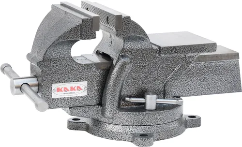 Miniatura 50 de KAKA INDUSTRIAL Prensas de banco de 3 pulgadas de ancho de mandíbula, apertura de mandíbula de 3.5 pulgadas, Base giratoria resistente