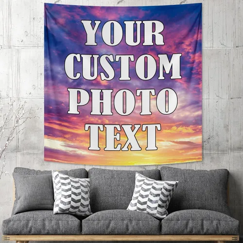 Miniatura 15 de Tapiz personalizado para cargar imágenes con fotos y textos, tapiz personalizado para colgar en la pared, manta de telón de fondo para decoración