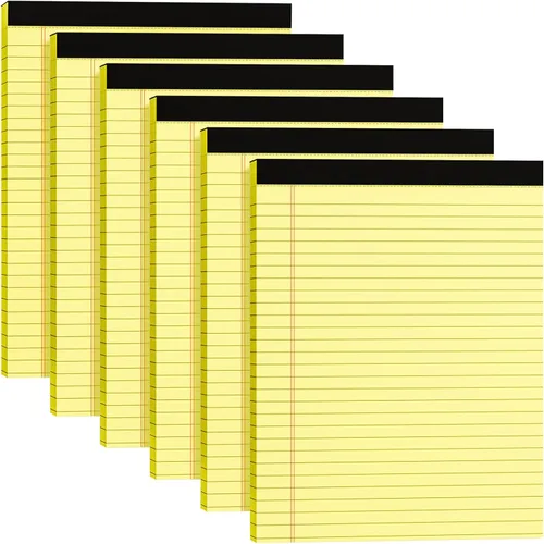Miniatura 15 de Blocs de Notas 5x8, Paquete de 4 Blocs de Notas Legales Pequeñas 5x8 Amarillo, Blocs de Notas Legales con Renglones para Universidad, Blocs de Papel