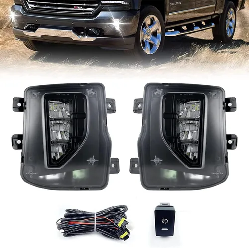 Miniatura 37 de Luces antiniebla compatibles con Chevy Silverado 1500 2500/2001 2002 Silverado 1500HD 2500HD 2500HD 3500/2000-2006 Tahoe Suburban 1500 2500