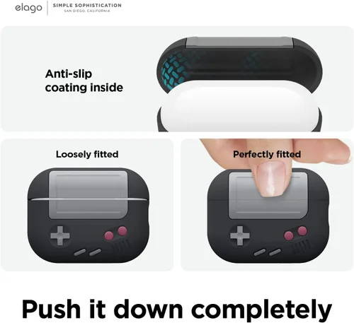 Miniatura 5 de elago AW5 - Funda compatible con AirPods Pro de 2ª generación (2022), diseño clásico de consola de juegos portátil compatible con AirPods Pro 2