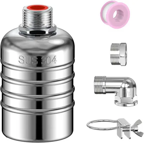 Válvula de flotador de acero inoxidable 304, válvula de flotador de acero inoxidable, control automático de nivel de agua de 1/2 a 3/4 pulgadas, no
