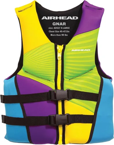Miniatura 11 de Airhead Gnar Neolite Kwik-Dry Life Jacket - USCG Approved Type III PFD Life Vest, Lightweight Flexible Fit for Boating, Tubing & Watersports